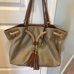 Micheal Kors Gold Satchel
